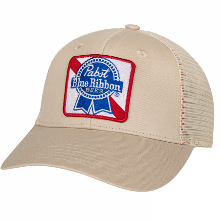 Pabst Blue Ribbon Square Logo Patch Adjustable Trucker Hat
